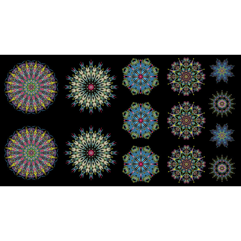 More is More - Medallions Blue Multi Panel