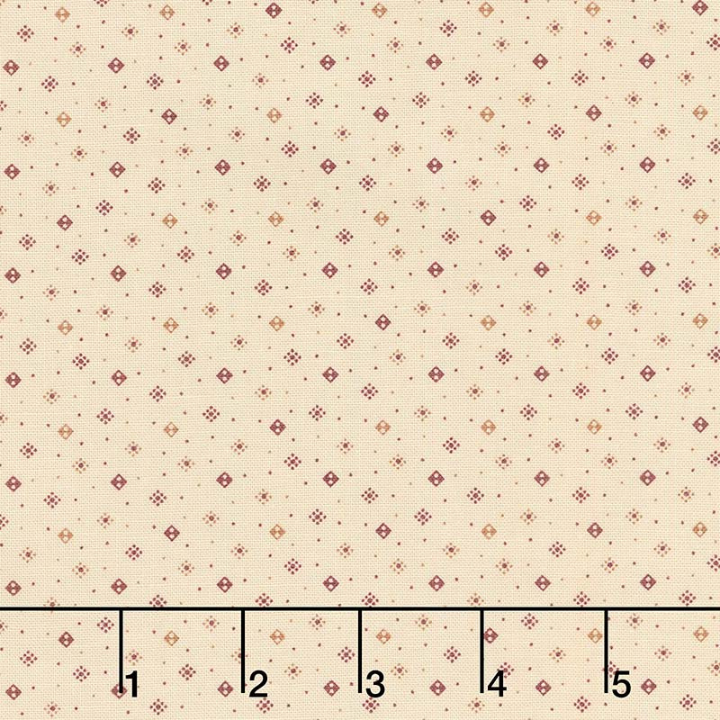 New Circa Essentials Shirtings - Square Pegs Red Yardage