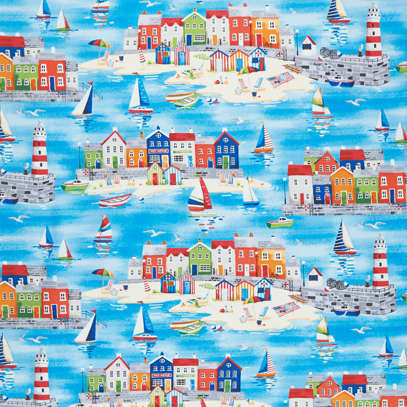 Beside the Sea Harbour Multi Yardage Makower UK Andover Fab...