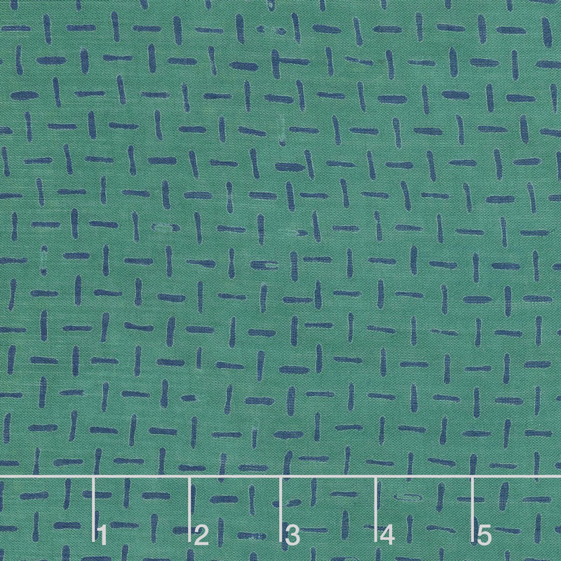 Bazaar Rayon Batiks - Tick Mark Teal Yardage