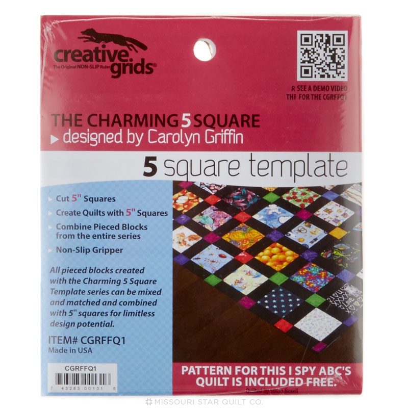 Creative Grids Charming 5 in Square Template