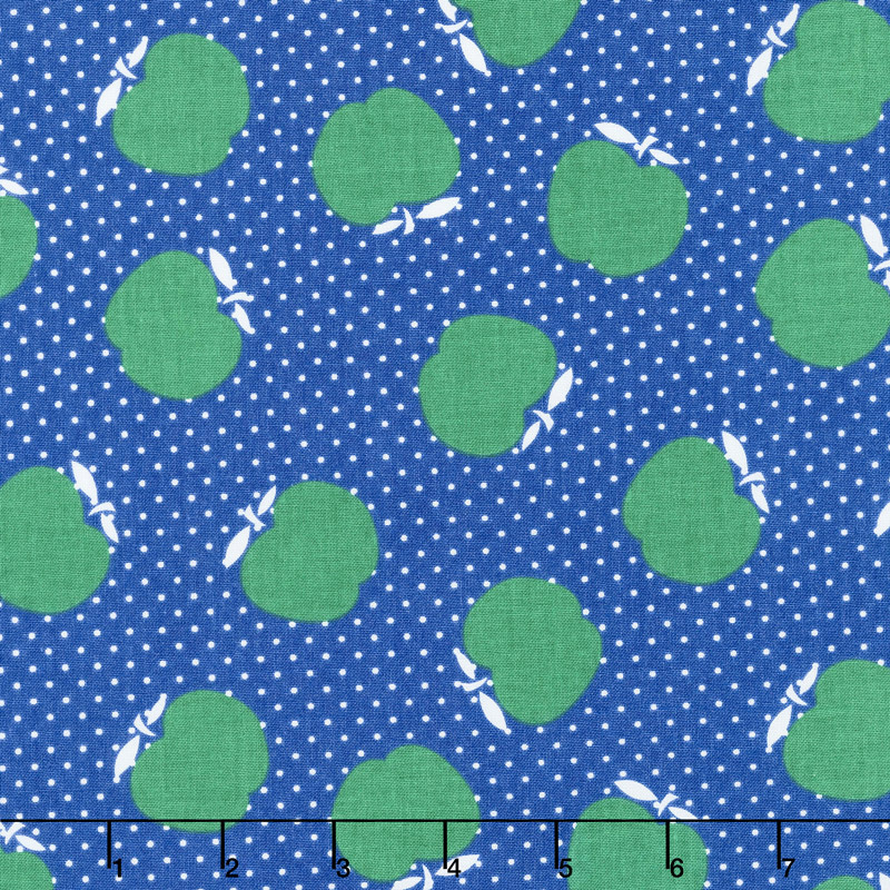 Sunnyside Ave. - Apples Blue Yardage