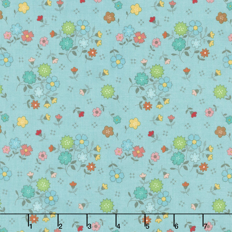 Autumn Love - Main Blue Yardage