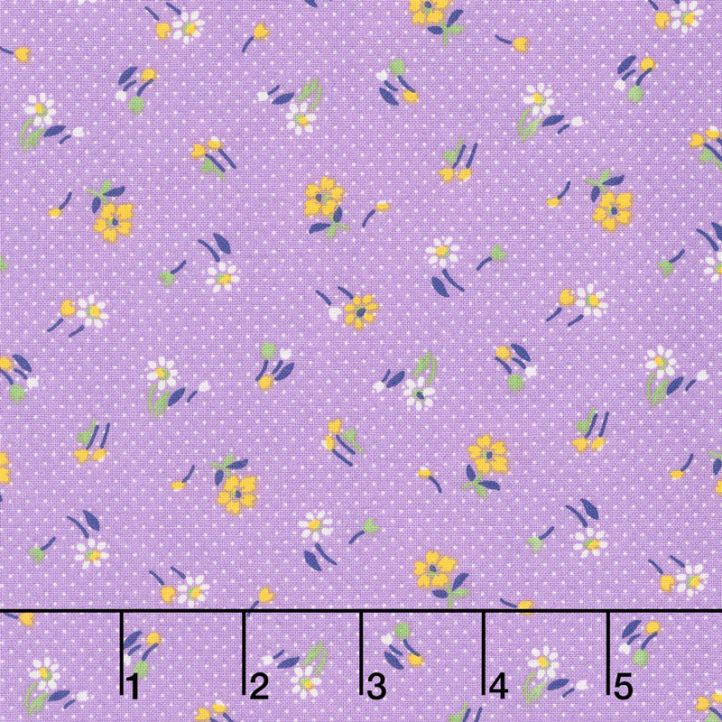 Aunt Grace Baskets of Scraps - Sprig Purple Yardage