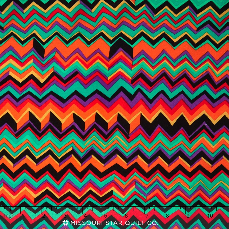 Kaffe Collective - Spicy Palette ZigZag Jade Yardage
