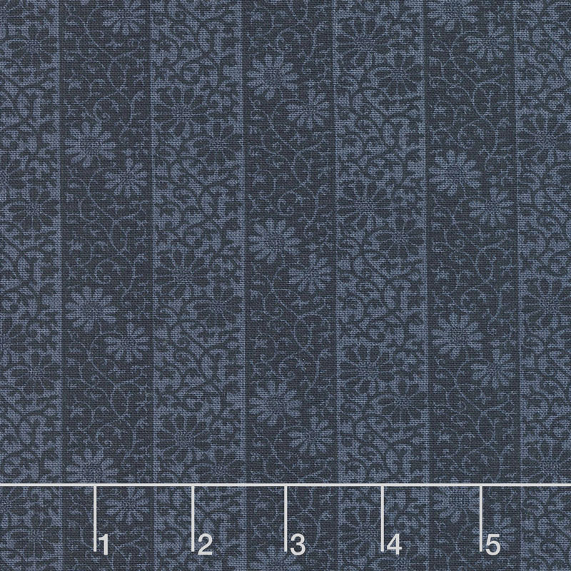 May Morris Studio - Stripe Twill 1906 Indigo Yardage