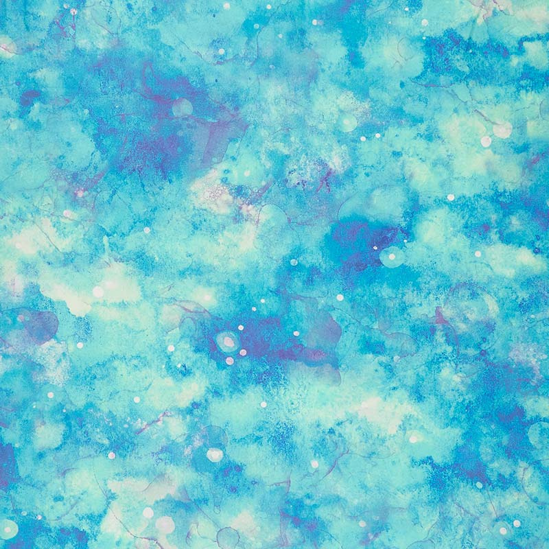 Make a Wish - Hydrangea Multi Color Texture Turquoise Digitally Printed Multi Yardage