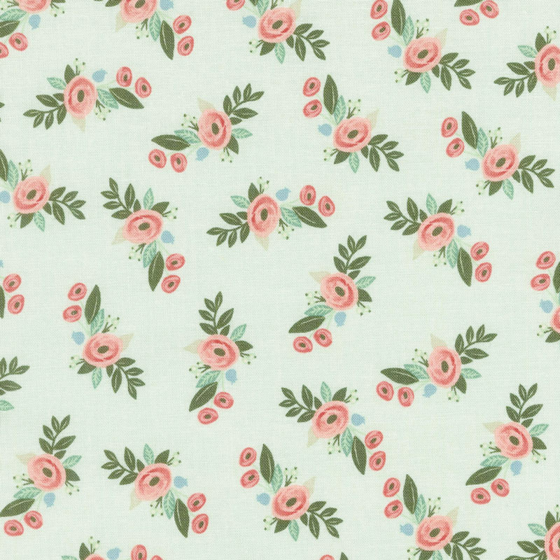 Bliss - Floral Mint Yardage