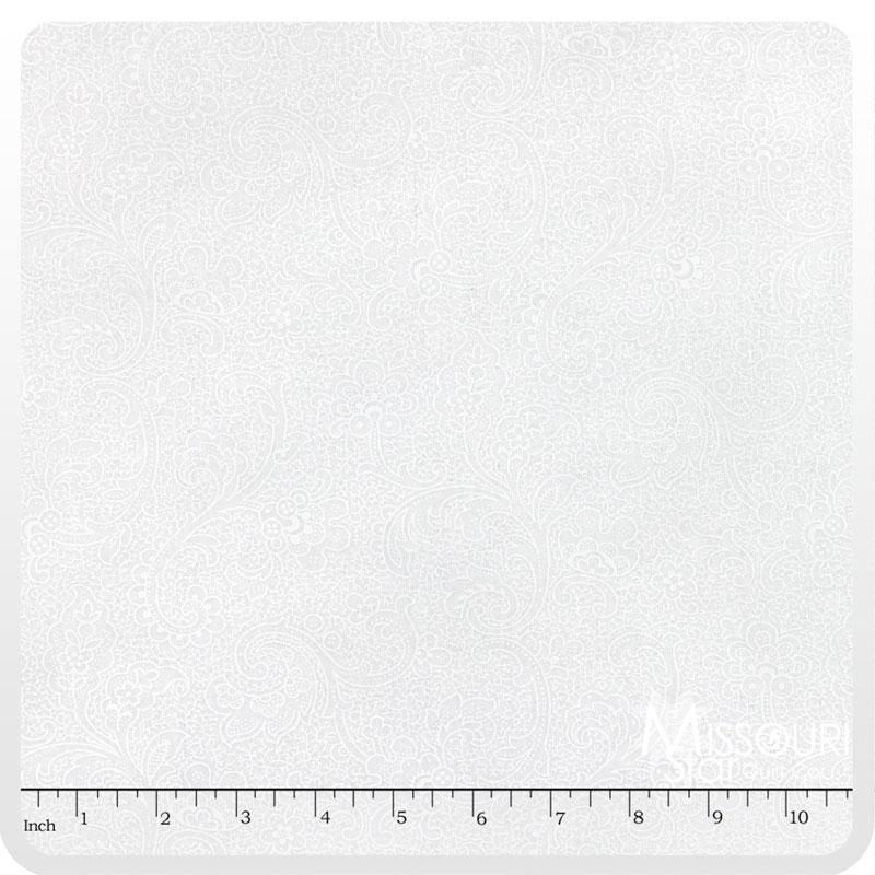 Muslin Mates - French Swirl White Yardage