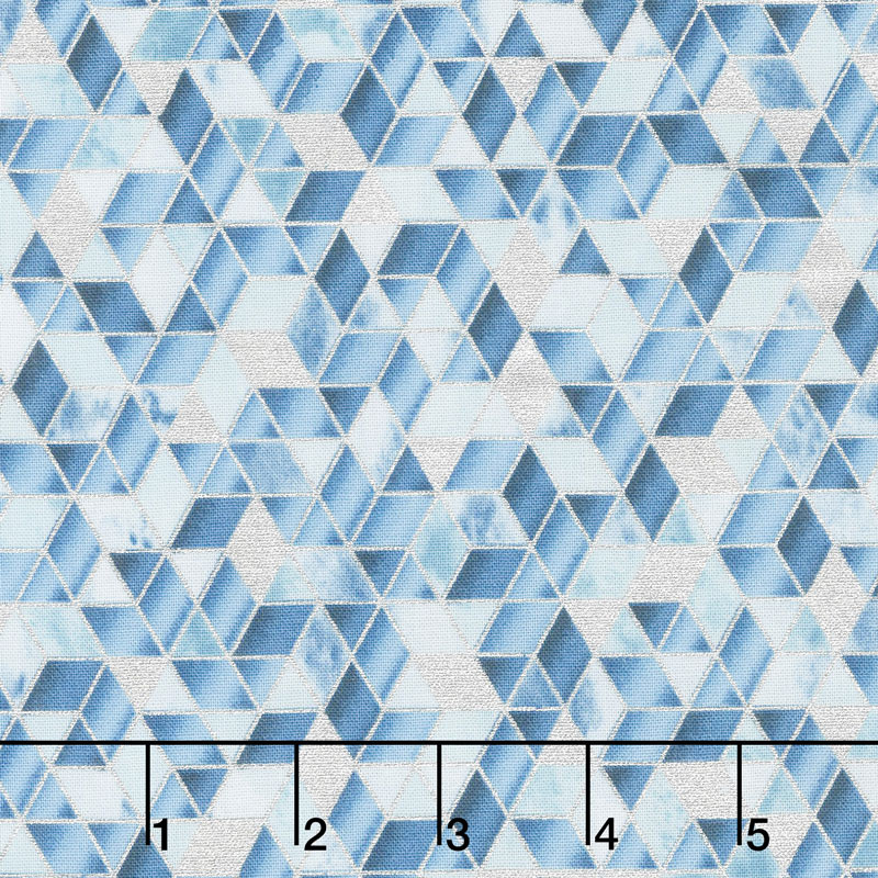 Shiny Objects - Sweet Somethings Sugar Crystal Blueberry Metallic Yardage
