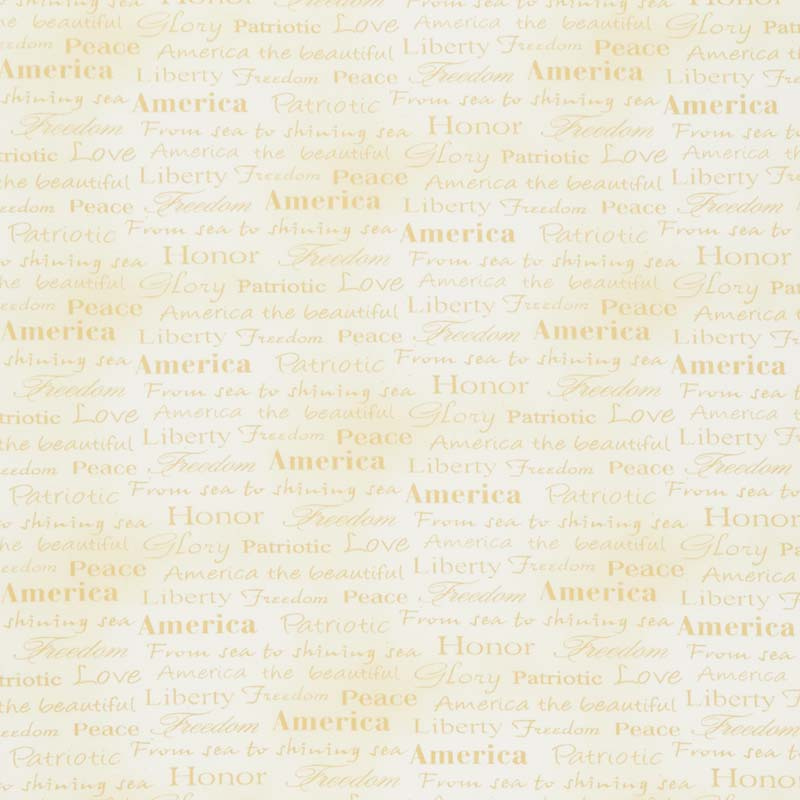 Land of the Free - Words Cream Yardage