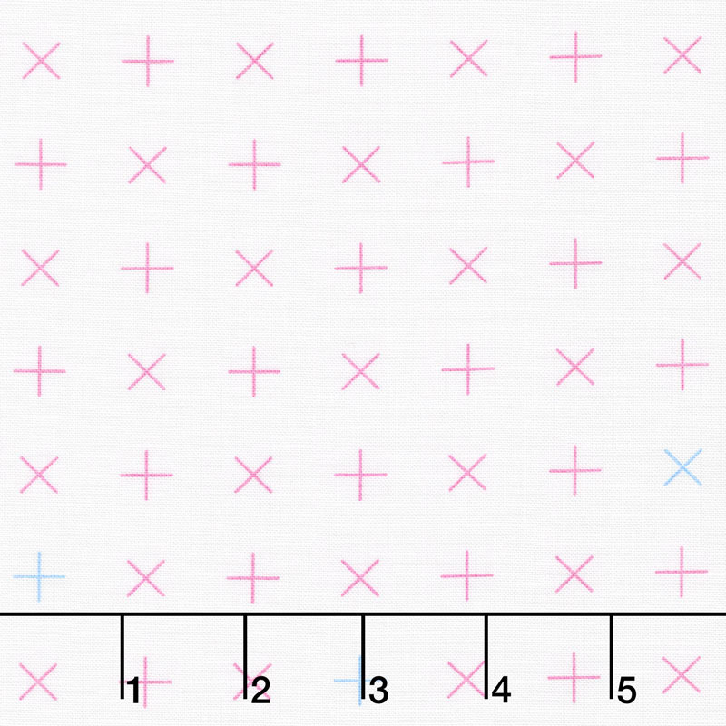 Modern Backgrounds Colorbox - Crosses White Peony Yardage