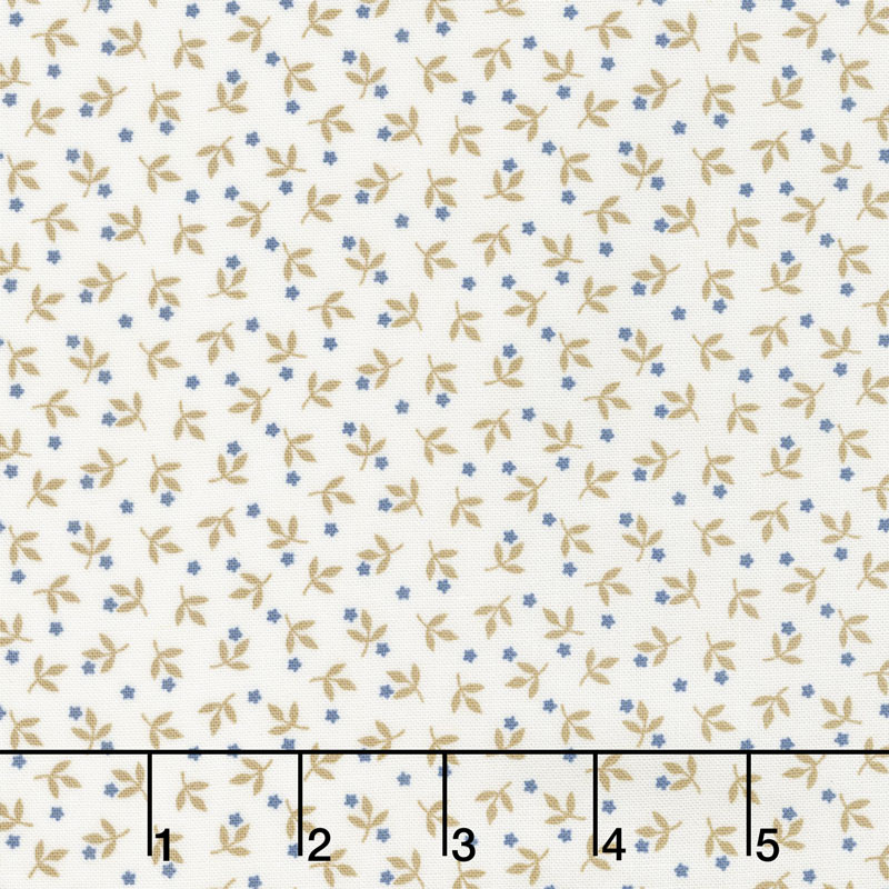 Crystal Lake - Tiny Flowers Cream Tan Yardage