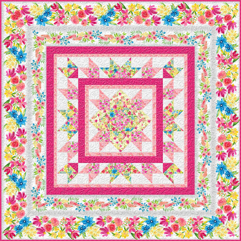 Bloom True Bed Quilt Kit