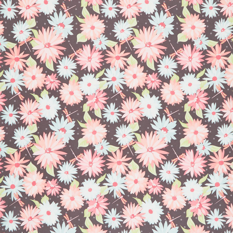 Paper Daisies - Main Gray Yardage