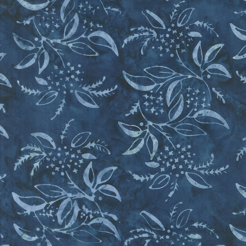 Baker's Dozen Batiks - Lilacs Deep Blue Yardage