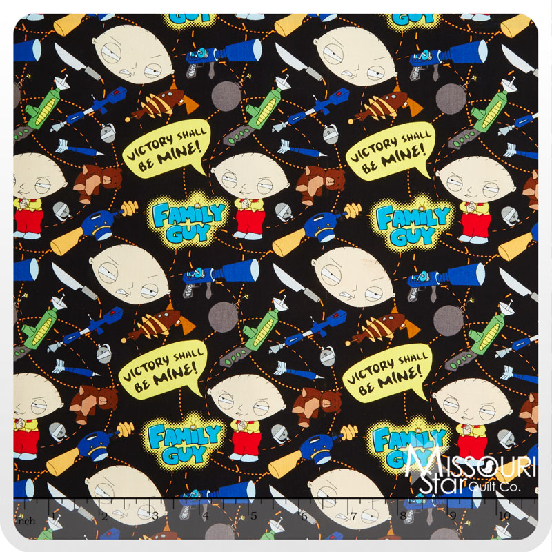 Family Guy - Toys of Destruction Black Yardage