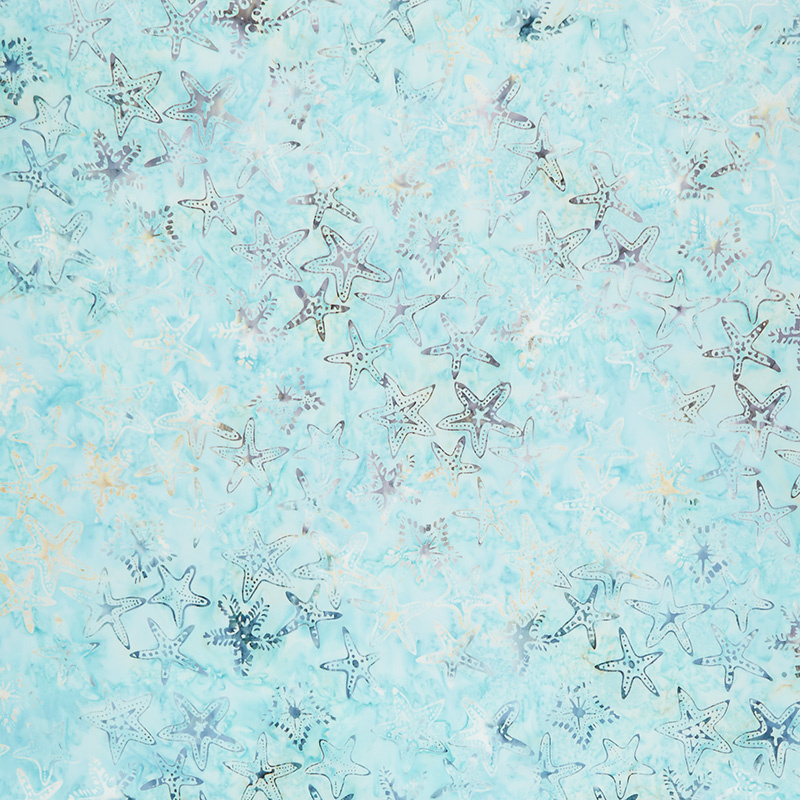 Tonga Batiks - Beach Starfish Snowflakes Swim Yardage
