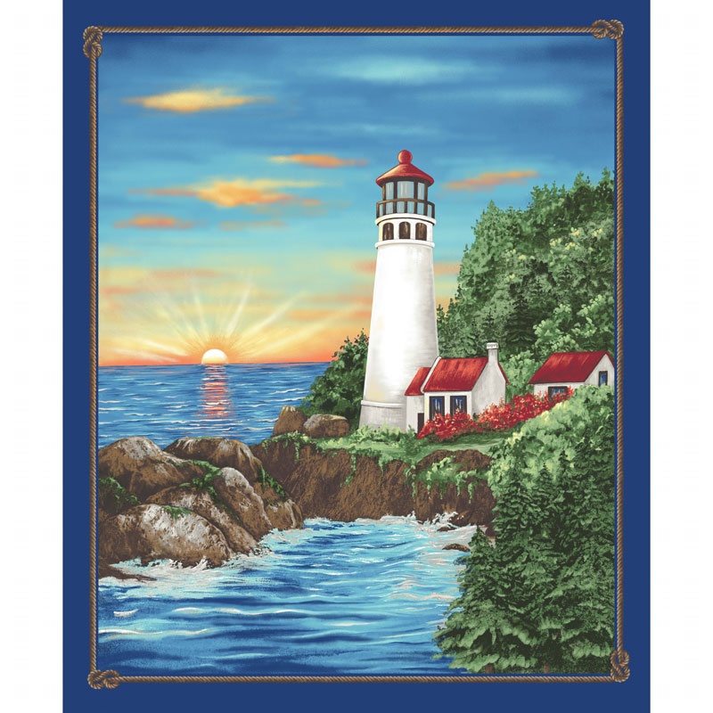 Lighthouse Wonders - Sunny Lighthouse Blue Panel