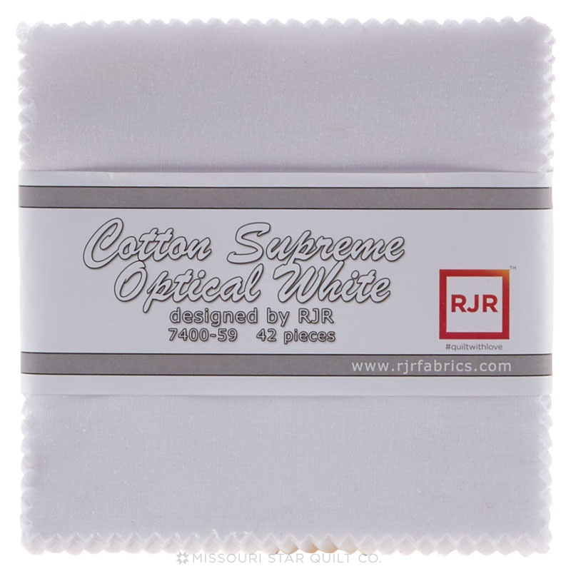 Cotton Supreme Solids Optical White Charm Pack