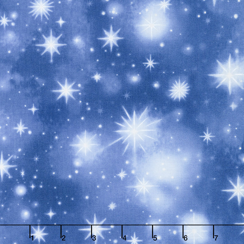 Holy Night - Twinkling Stars Sky Digitally Printed Yardage