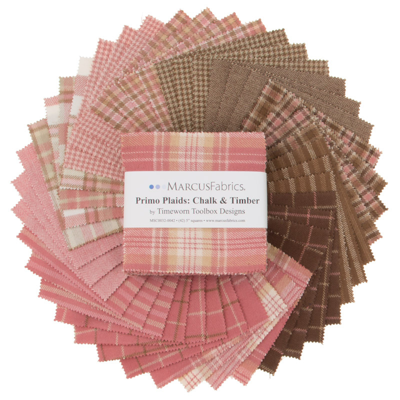 Primo Plaids Chalk & Timber Yarn Dyed Flannel Charm Pack
