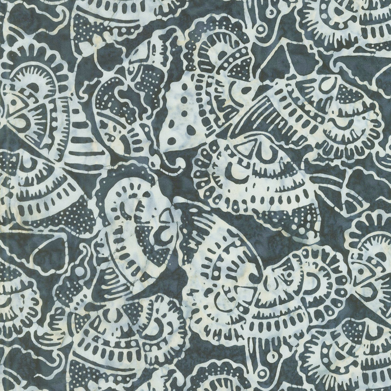 Signature Batiks - Tribal Butterfly Black Yardage