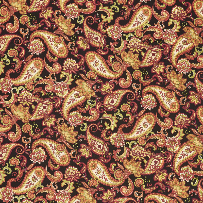 Autumn Time - Paisley Black Yardage