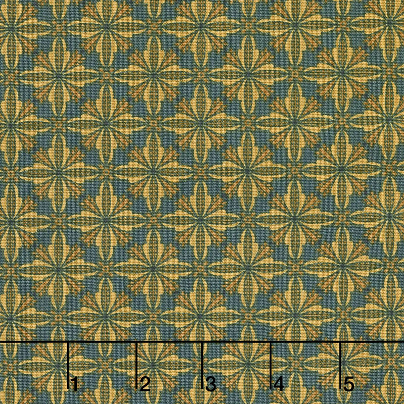 Sage & Sea Glass - Wheat Blossoms Blue Yardage