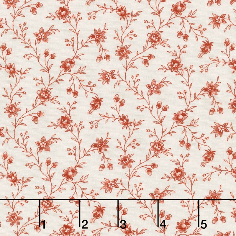 Snowberry - Floral Vine Cloud Berry Yardage
