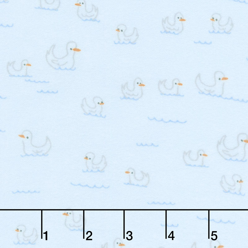 Soft & Sweet - Duck Duck Light Blue Flannel Yardage