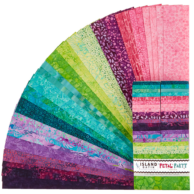 Petal Party Batiks Strips