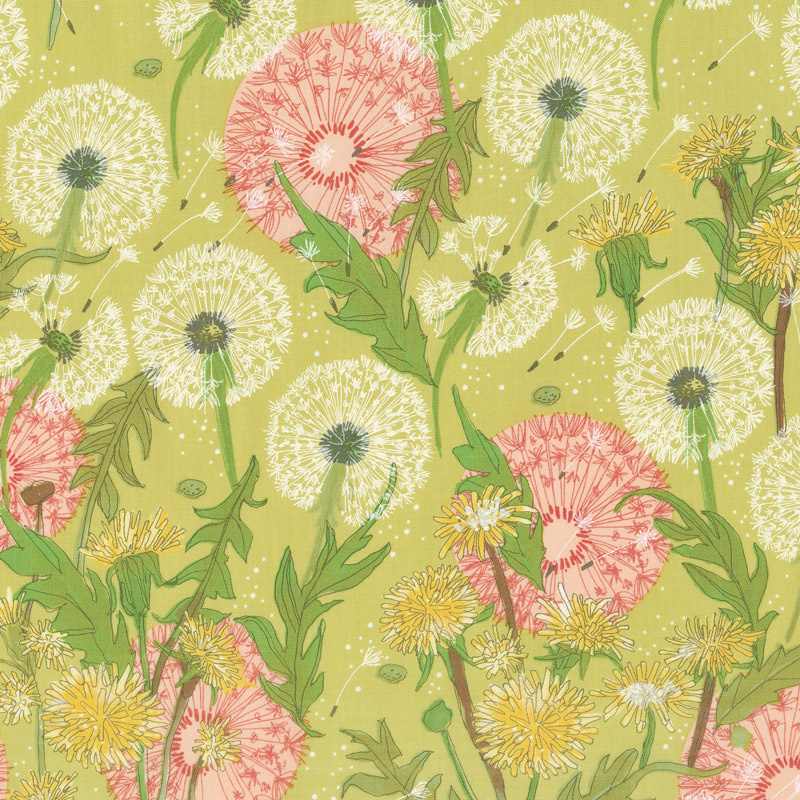 Dandi-Annie - Dandelion Dance Leaf Yardage