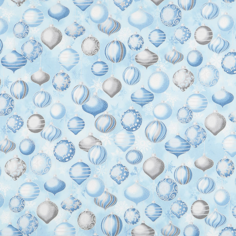 Winter's Grandeur 7 - Sky Ornaments Metallic Yardage