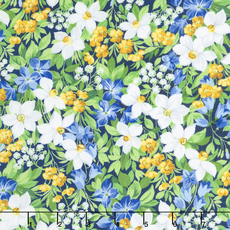 Summer Breeze V - Spring Garden Navy Yardage