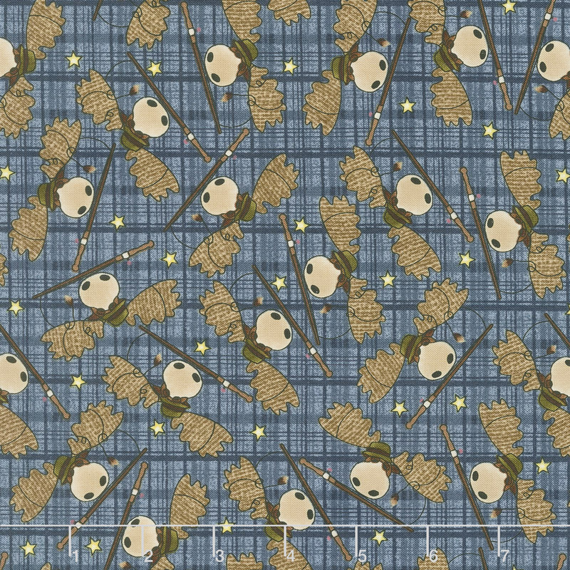 Moose Lake - Moose Toss Blue Yardage