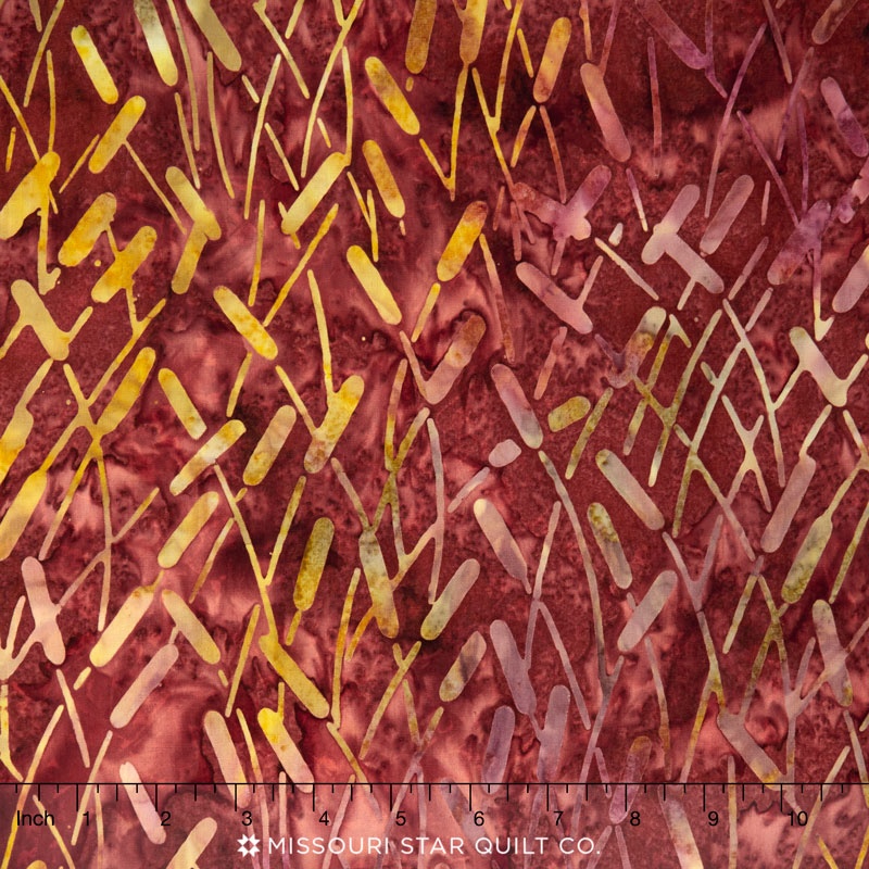 Tonga Batiks - Autumn Cattails Sienna Yardage
