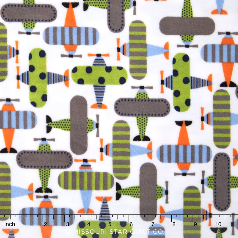Cuddle Prints - Robert Kaufman Collection Take Off Cuddle Kiwi Yardage