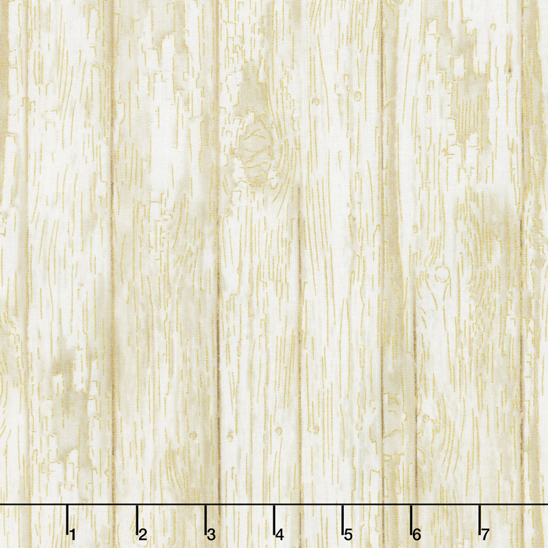 Fall Foliage - Wood Paneling Milk Metallic Yardage