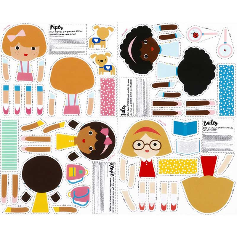 Girl Friends - Dolls White Digitally Printed Panel