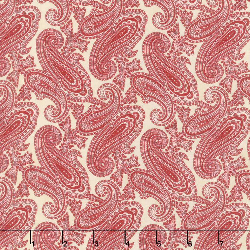 Cinnaberry - Paisley Vanilla Cranberry Yardage