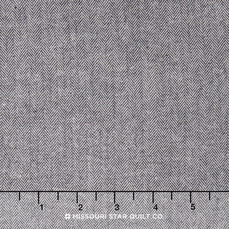 Shetland Flannel - Herringbone Grey Yardage