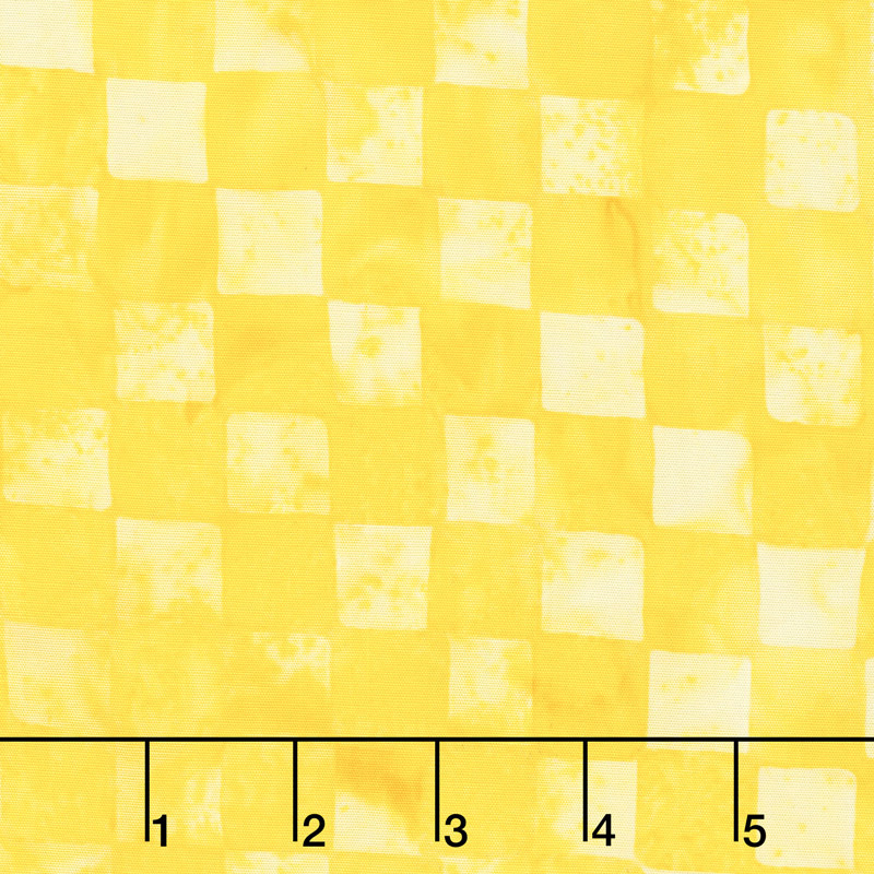 French Blue Batiks - Check Lemonade Yardage
