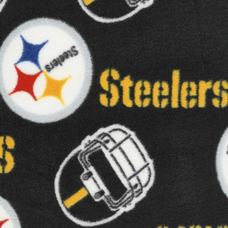NFL Fleece - Pittsburgh Steelers Black Yardage