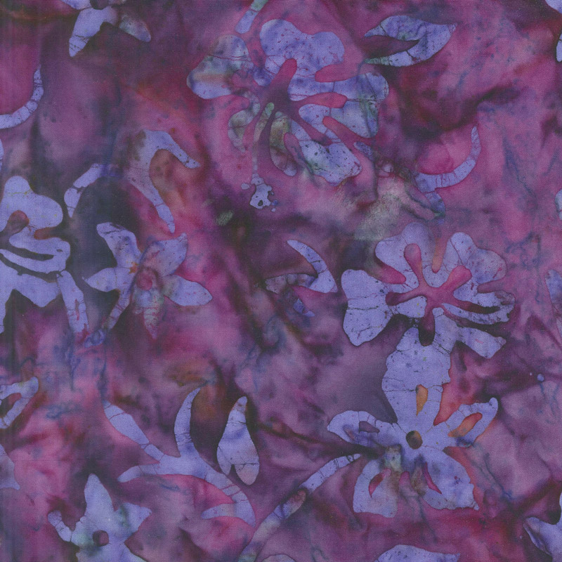 Batik Rayon - Raspberry Fusion Yardage