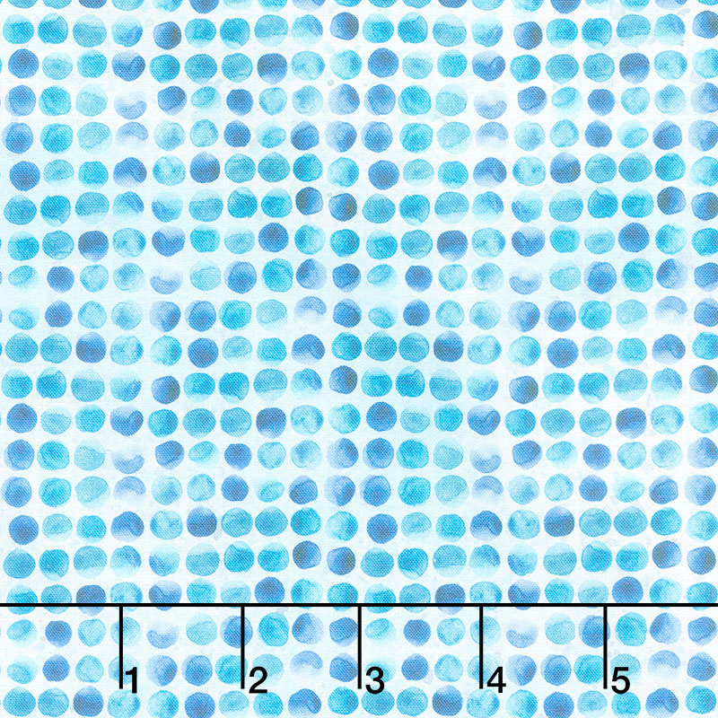 Dinosaur Friends - Dots Blue Yardage