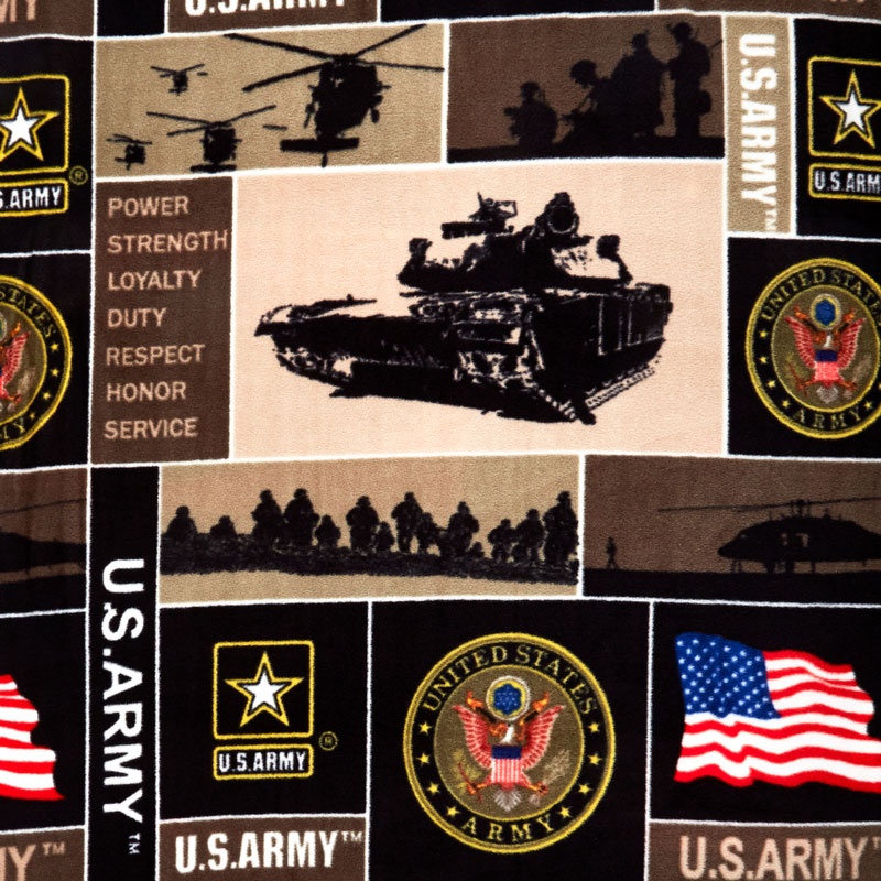 Fleece Licensed - Military Army Green Yardage