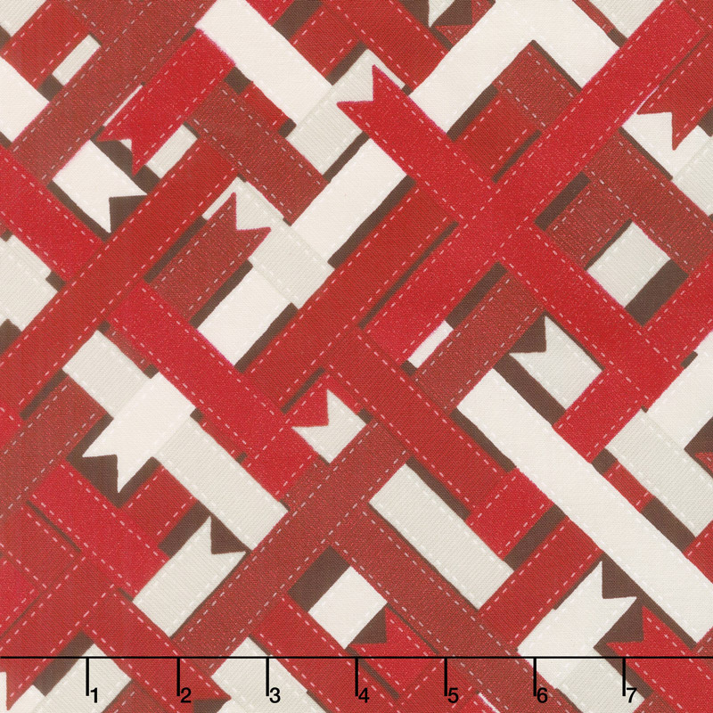Let It Sparkle - Ribbon Wrap Radiant Cherry with Red Glitter Yardage