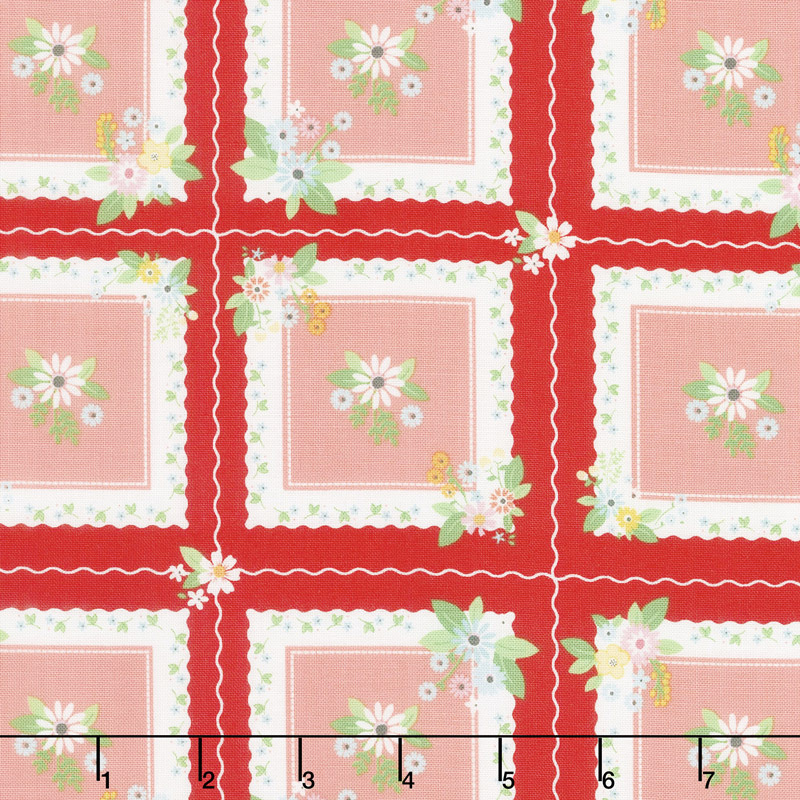 Vintage Keepsakes - Handkerchief Red Yardage