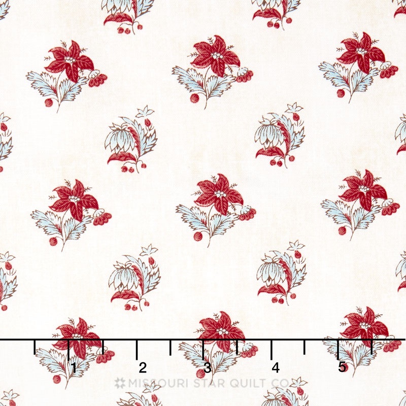 Hamilton - From Eliza Hamilton's Era c. 1770-1790 Spaced Flower Cream Yardage